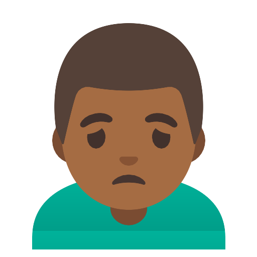 Man Frowning Medium Dark Skin Tone Vector SVG Icon PNG Repo Free PNG Icons