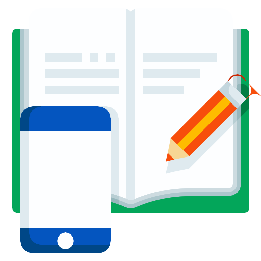 Education Online Learning Smartphone Book Learning Vector Svg Icon 