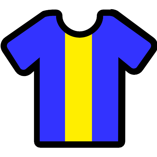 Vertical Blue Yellow Football Shirt Vector SVG Icon - PNG Repo Free PNG ...