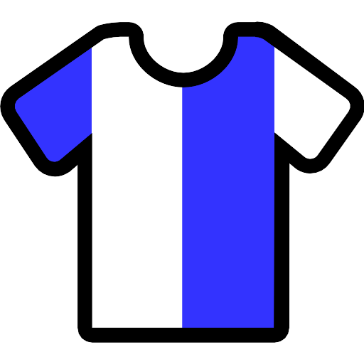 Halves White Blue Football Shirt Vector SVG Icon - PNG Repo Free PNG Icons