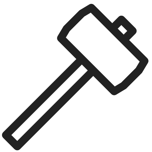 Mallet Construction Equipment Repair Tool Tools Vector Svg Icon - Png 