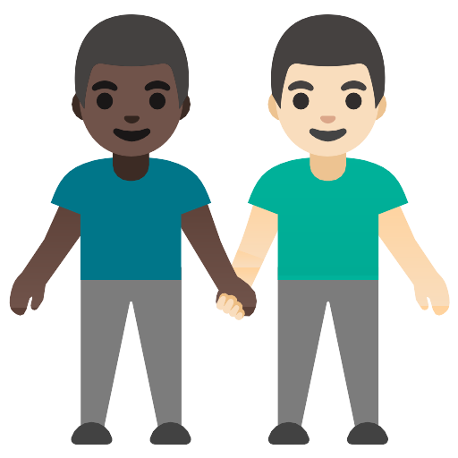 Men Holding Hands Dark Skin Tone Light Skin Tone Vector SVG Icon - PNG ...