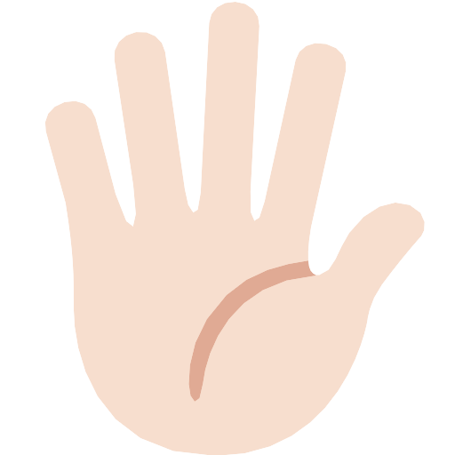 Hand With Fingers Splayed Light Skin Tone Vector SVG Icon - PNG Repo ...