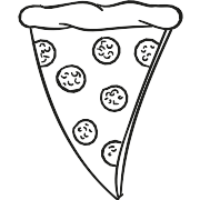 Pepperoni Pizza Slice PNG Icon