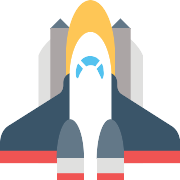 Space Ship Rocket PNG Icon