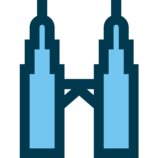 Petronas Twin Tower Malaysia Vector SVG Icon - PNG Repo Free PNG Icons