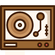 Turntable Record Player PNG Icon