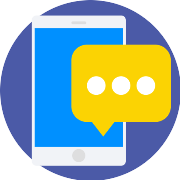 Smartphone Chat PNG Icon