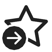 Star Arrow Right Start PNG Icon