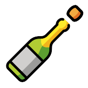 Bottle With Popping Cork PNG Icon