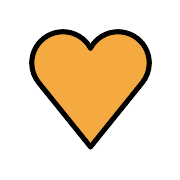 Orange Heart PNG Icon