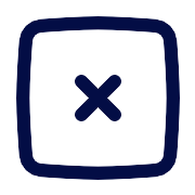 X Square PNG Icon