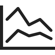 Chart Diagram Double Graph Line PNG Icon