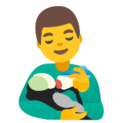 Man Feeding Baby PNG Icon