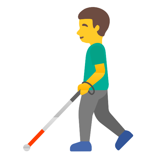 Man With White Cane Vector SVG Icon - PNG Repo Free PNG Icons