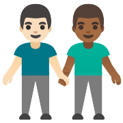 Men Holding Hands Light Skin Tone Medium Dark Skin Tone Vector SVG Icon ...