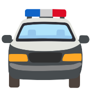 Oncoming Police Car PNG Icon
