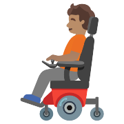 Person In Motorized Wheelchair Medium Skin Tone PNG Icon
