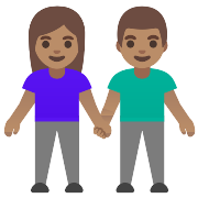 Woman And Man Holding Hands Medium Skin Tone PNG Icon