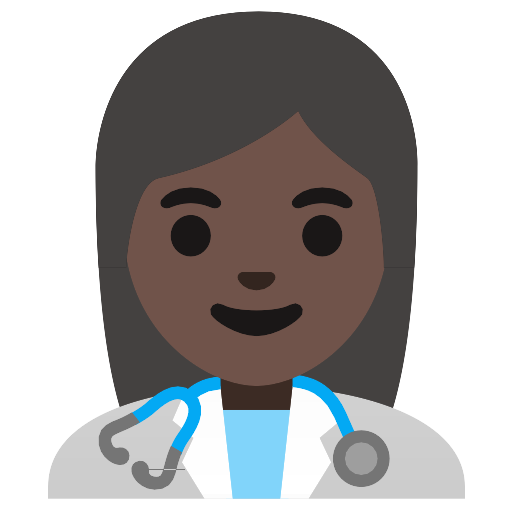 Woman Health Worker Dark Skin Tone Vector SVG Icon PNG Repo Free PNG Icons