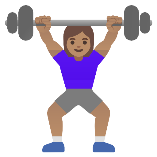 Woman Lifting Weights Medium Skin Tone Vector SVG Icon - PNG Repo Free ...