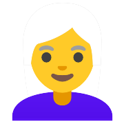 Woman White Hair PNG Icon