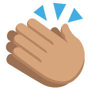 Clapping Hands Medium Skin Tone PNG Icon