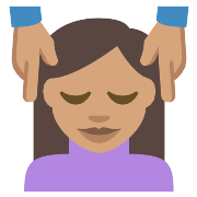Person Getting Massage Medium Skin Tone PNG Icon