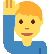 Man Raising Hand PNG Icon