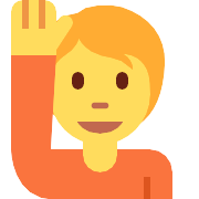 Person Raising Hand PNG Icon