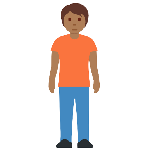 Person Standing Medium Dark Skin Tone Vector Svg Icon - Png Repo Free 