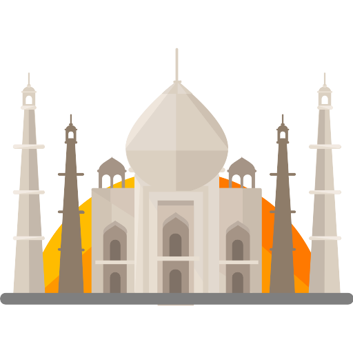 Beautiful Mosque On Floating Ice Vector Style